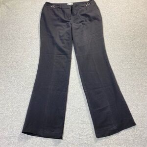 New York & Co Dress Pants Women 10 Black Bootcut Mid Rise Stretch Career Slacks